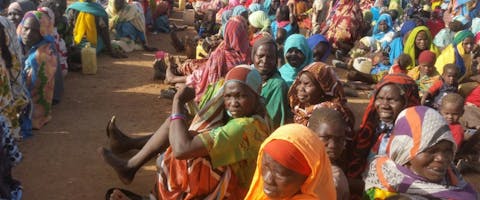Mensen ontheemd door geweld in Jebel Marra, Darfur