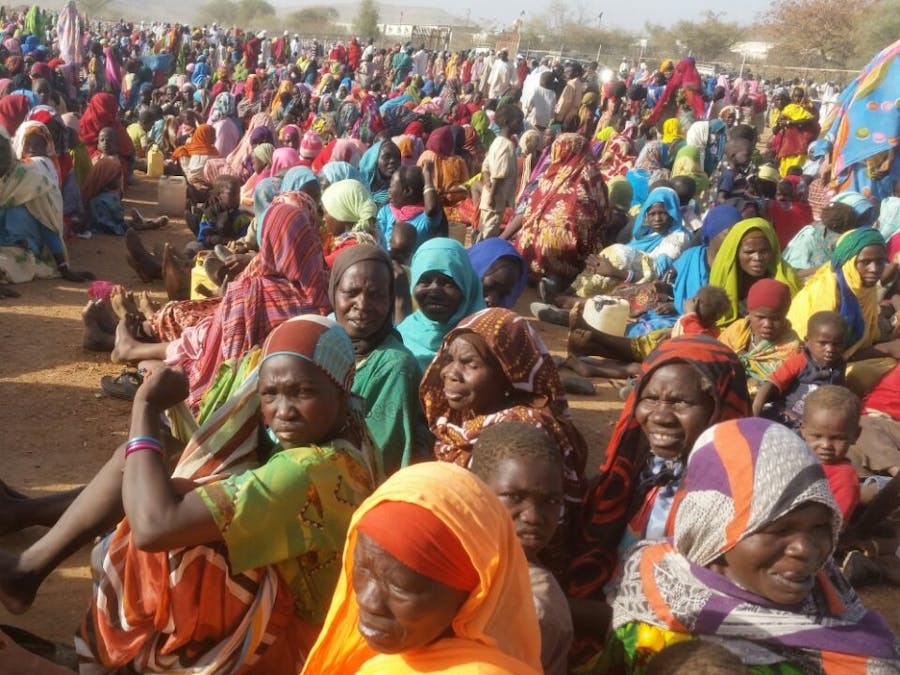 Mensen ontheemd door geweld in Jebel Marra, Darfur