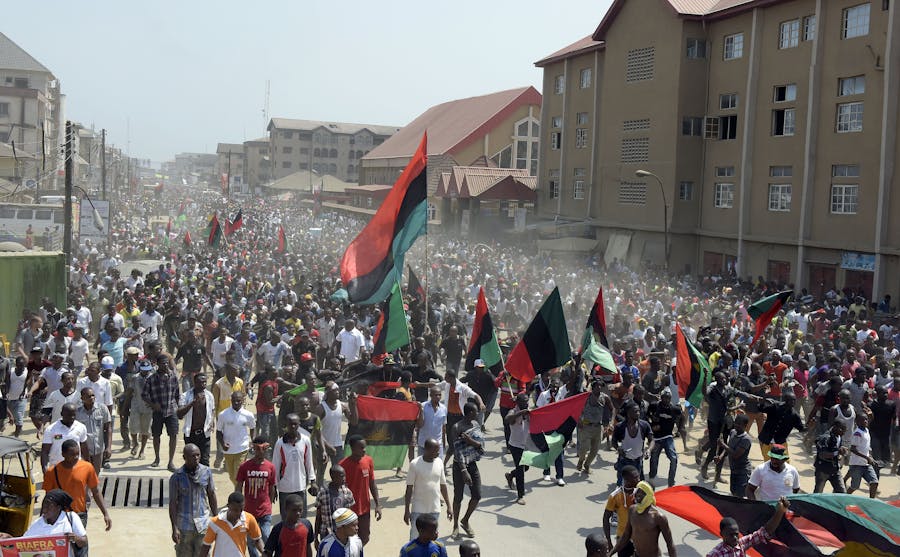 Nigeria Biafra demonstranten