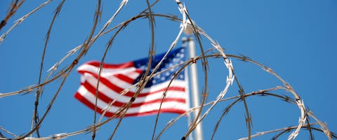 De Amerikaanse vlag op Guantanamo Bay