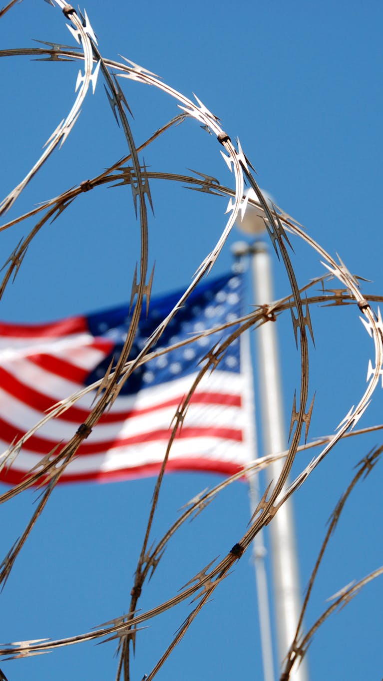 De Amerikaanse vlag op Guantanamo Bay