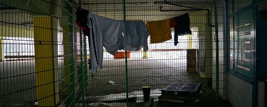 Afgewezen asielzoekers verblijven in Vluchtgarage, Amsterdam