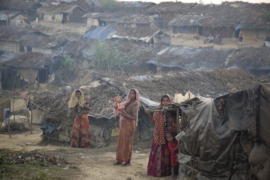 Vluchtelingenkamp voor Rohingya in Bangladesh.