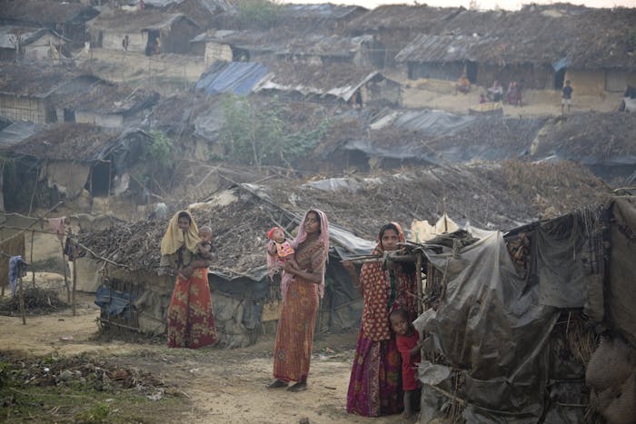 Vluchtelingenkamp voor Rohingya in Bangladesh.