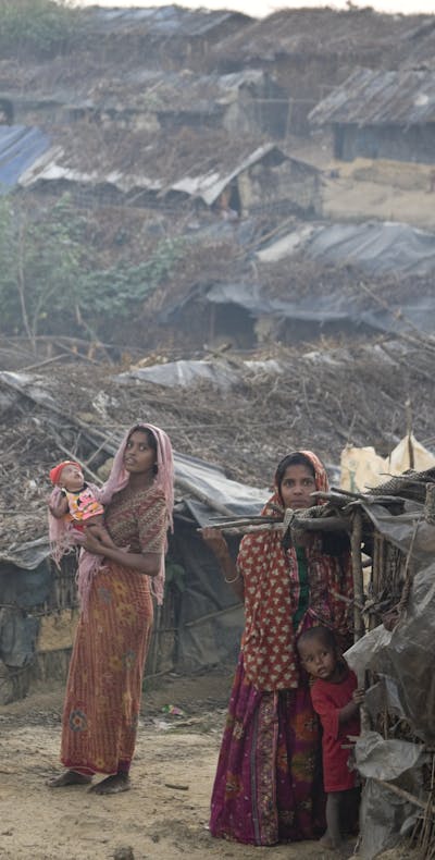 Vluchtelingenkamp voor Rohingya in Bangladesh.