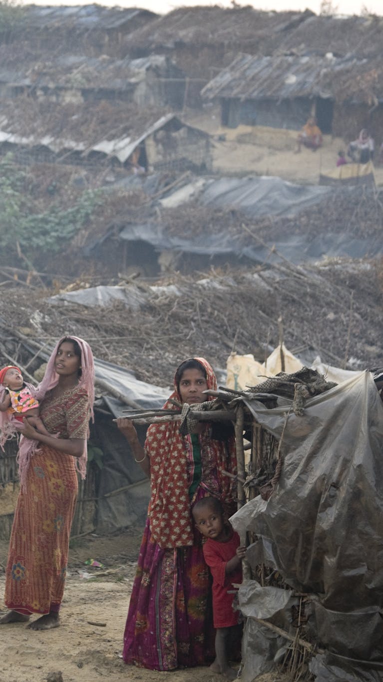 Vluchtelingenkamp voor Rohingya in Bangladesh.