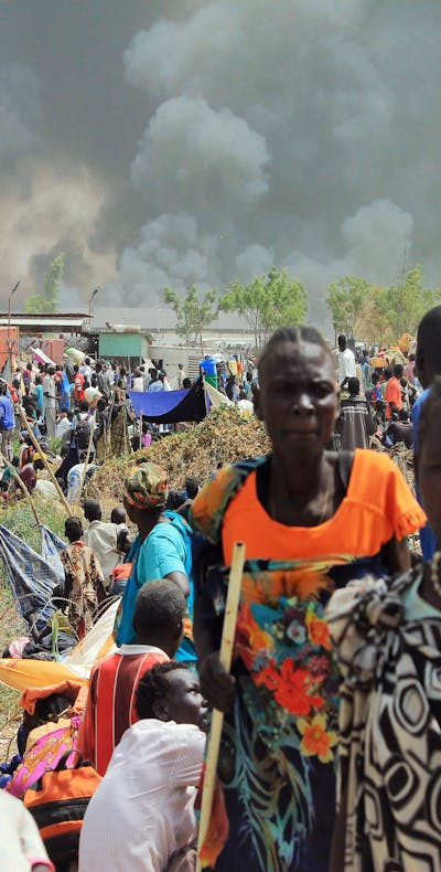 Zuid-Soedanese burgers op de vlucht voor het oorlogsgeweld