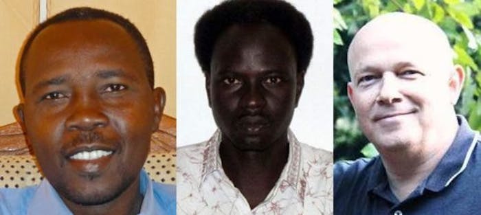 Petr Jezek, Hassan Kodi en Abdulmonem Abdumawla uit Sudan