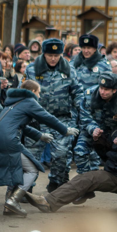 Politiegeweld bij demonstratie in Moskou