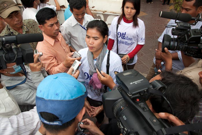 De Cambodjaanse mensenrechtenverdediger Tep Vanny
