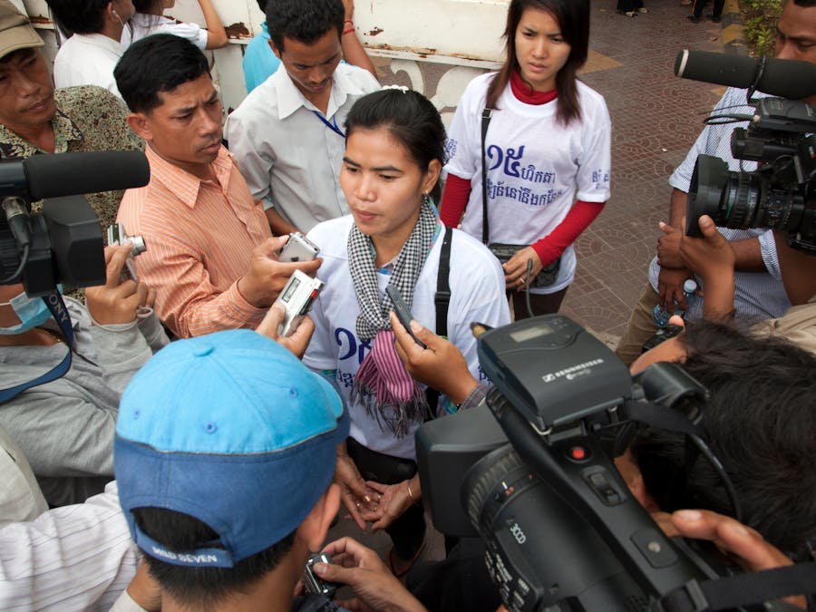 De Cambodjaanse mensenrechtenverdediger Tep Vanny