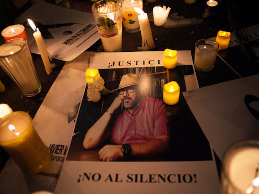 Mexicaanse journalisten protesteren tegen de moord op hun collega Javier Valdez en roepen de regering op actie te ondernemen Foto: Sergio Ortiz Borbolla/Amnesty International