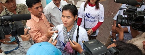 De Cambodjaanse mensenrechtenverdedigster Tep Vanny. Foto: Thomas
