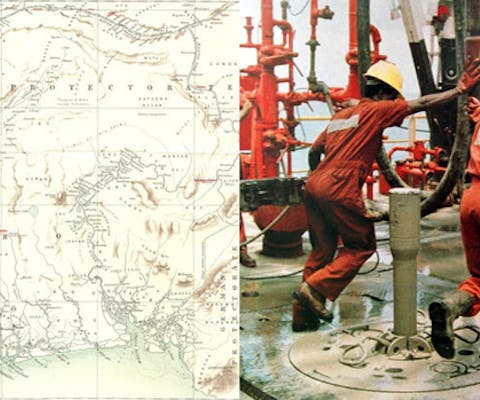 Shell ontdekt in 1958 olie in Nigeria Shell ontdekt olie in Nigeria