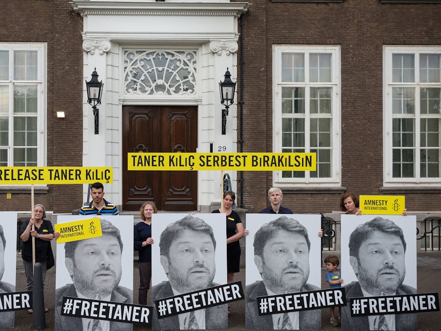 Actie voor Taner Kiliç in Den Haag
