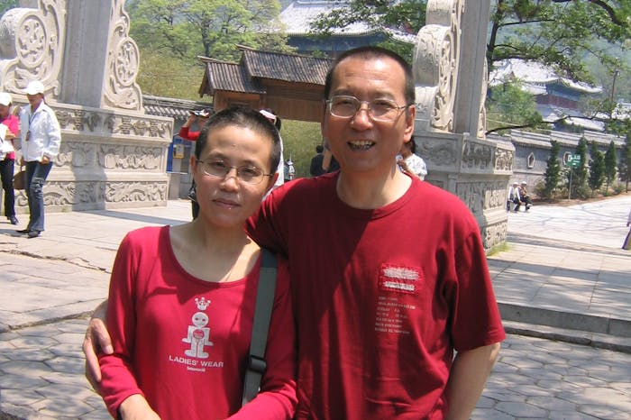 Liu Xiaobo en zijn vrouw Liu Xia