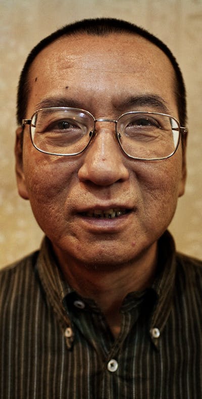 Nobelprijswinnaar Liu Xiaobo (1955-2017). Liu Xiaobo was een van de opstellers van Charta 08.