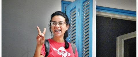 De Egyptische mensenrechtenverdediger Mahienour el-Massry