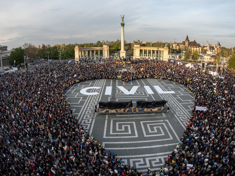 Demonstratie in Hongarije.