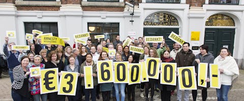 Amnesty krijgt 3,6 miljoen euro van de Nationale Postcode Loterij