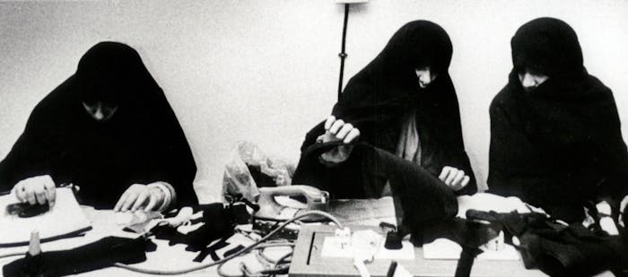 Vrouwen in de Evin-gevangenis in Teheran, Iran (1987)