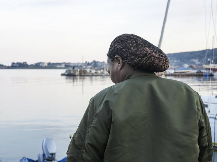 Vluchteling uit Cameroon op Lesbos