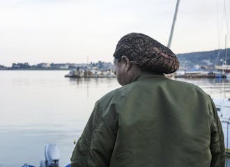 Vluchteling uit Cameroon op Lesbos