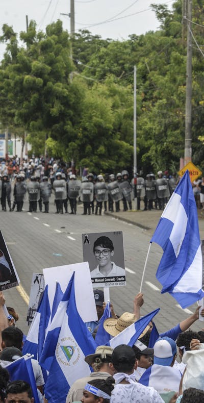 Demonstratie in Managua, Nicaragua