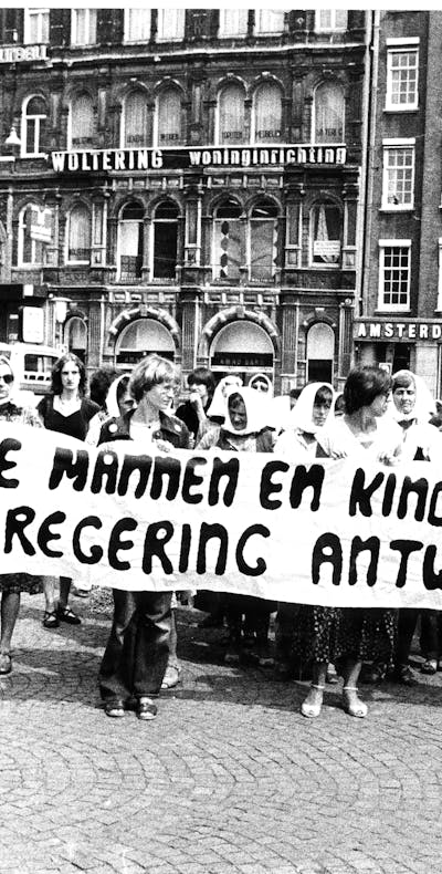 Demonstratie voor de Dwaze Moeders van Argentinië, Amsterdam, juni 1979
