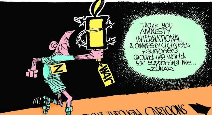 Cartoonist Zunar uit Maleisië bedankt Amnesty voor de steun