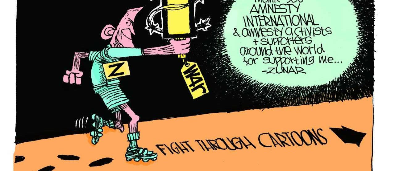 Cartoonist Zunar uit Maleisië bedankt Amnesty voor de steun