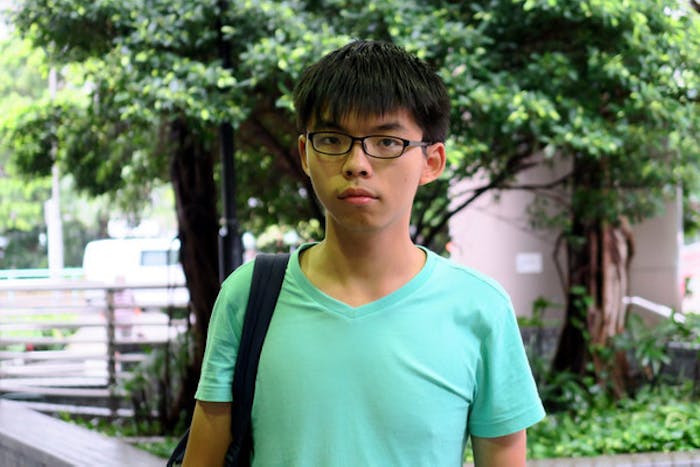 Joshua Wong, medeoprichter van Demosisto in Hongkong