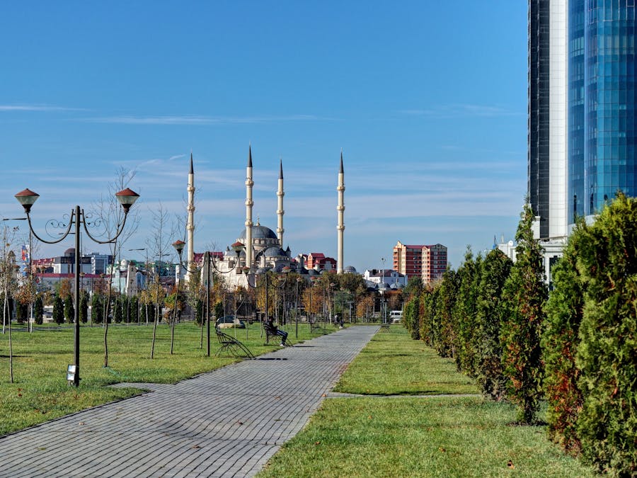 Grozny, de hoofdstad van de Russische deelrepubliek Tsjetsjenië