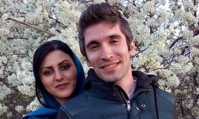 De Iraanse mensenrechtenverdedigers Arash Sadeghi en Golrokh Ebrahimi Iraee