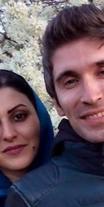 De Iraanse mensenrechtenverdedigers Arash Sadeghi en Golrokh Ebrahimi Iraee