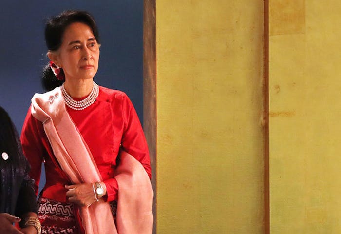 Leider van Myanmar Aung San Suu Kyi