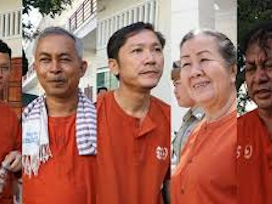 Vijf activisten in Cambodja, de Adhoc five, voorwaardelijk veroordeeld vanwege 'omkoping'