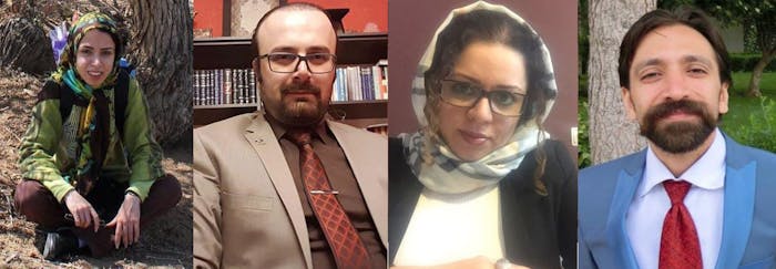 Gearresteerd in Iran: Najmeh Vahedi, Payam Derafshan, Hoda Amid en Farokh Forouzan