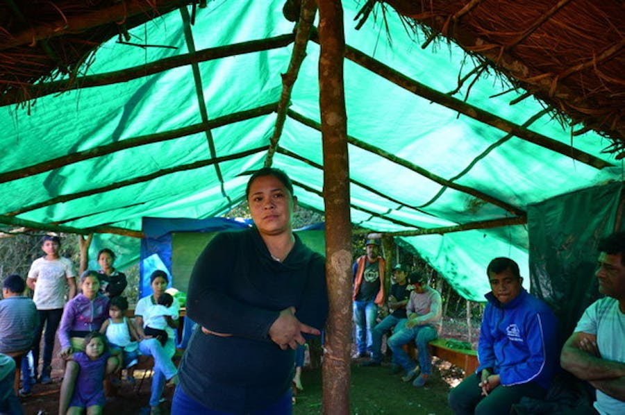 Amada Martínez van de inheemse Tekoha Sauce-gemeenschap in Paraguay