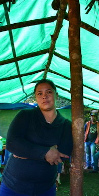 Amada Martínez van de inheemse Tekoha Sauce-gemeenschap in Paraguay