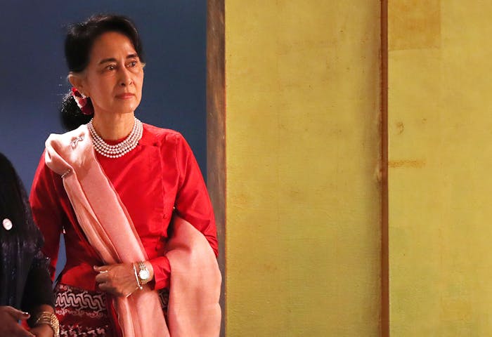Aung San Suu Kyi bij de VN in 2016