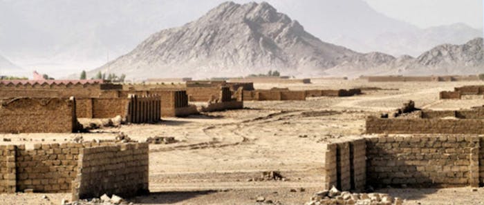 Afghanistan, verlaten dorp in Kandahar