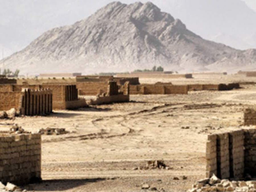 Afghanistan, verlaten dorp in Kandahar