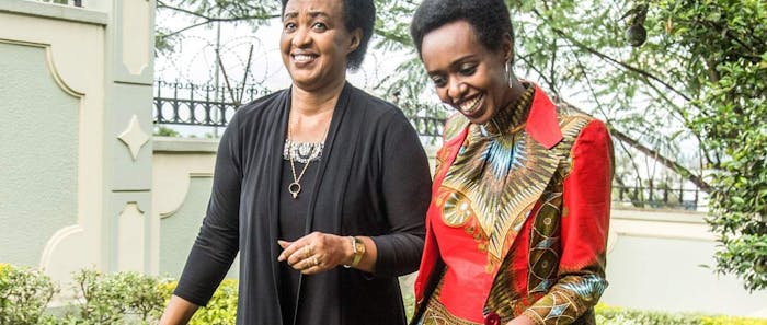 Diana Rwigara en haar moeder Adeline Rwigara, Rwanda