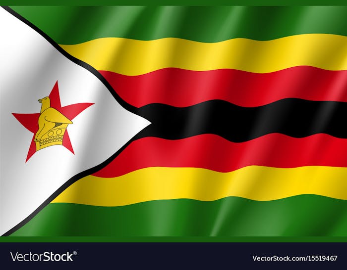 De vlag van Zimbabwe