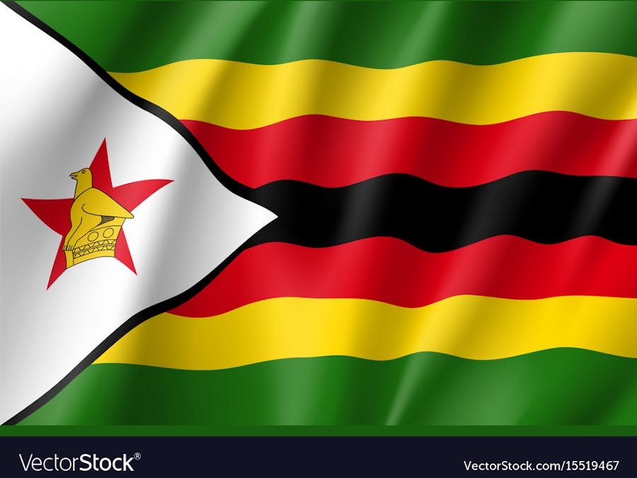 De vlag van Zimbabwe