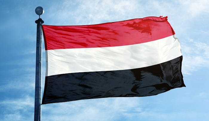 De vlag van Jemen