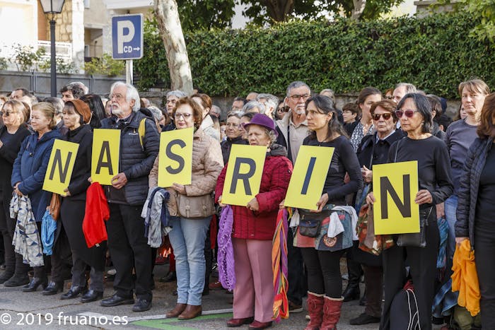 Meer dan 1 miljoen mensen uit de hele wereld hebben hun grote verontwaardiging uitgesproken over de veroordeling van Nasrin Sotoudeh uit Iran, zoals in de Spaanse hoofdstad Madrid.