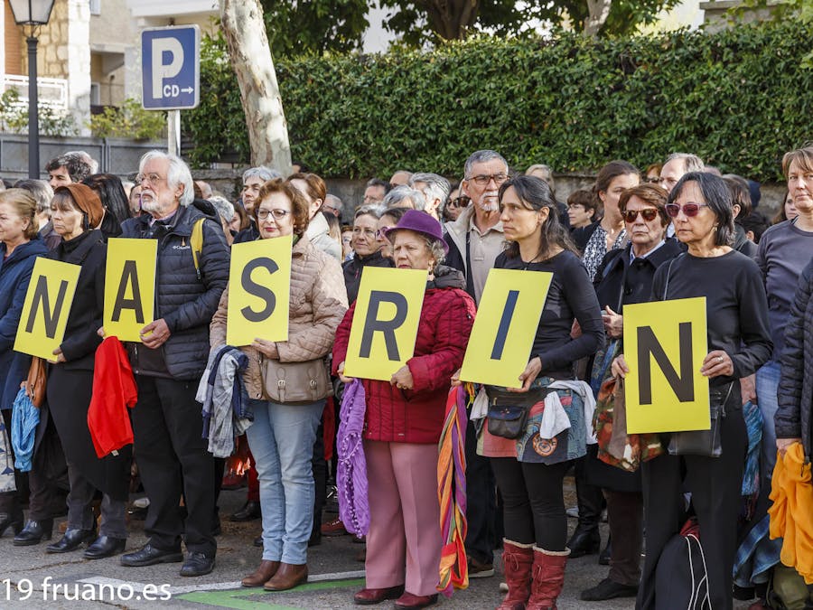 Meer dan 1 miljoen mensen uit de hele wereld hebben hun grote verontwaardiging uitgesproken over de veroordeling van Nasrin Sotoudeh uit Iran, zoals in de Spaanse hoofdstad Madrid.