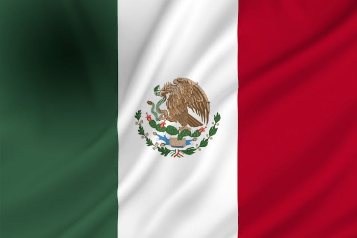 De vlag van Mexico. Het land stelt een onderzoek in naar de moord op milieuactivist Samir Flores Soberanes.